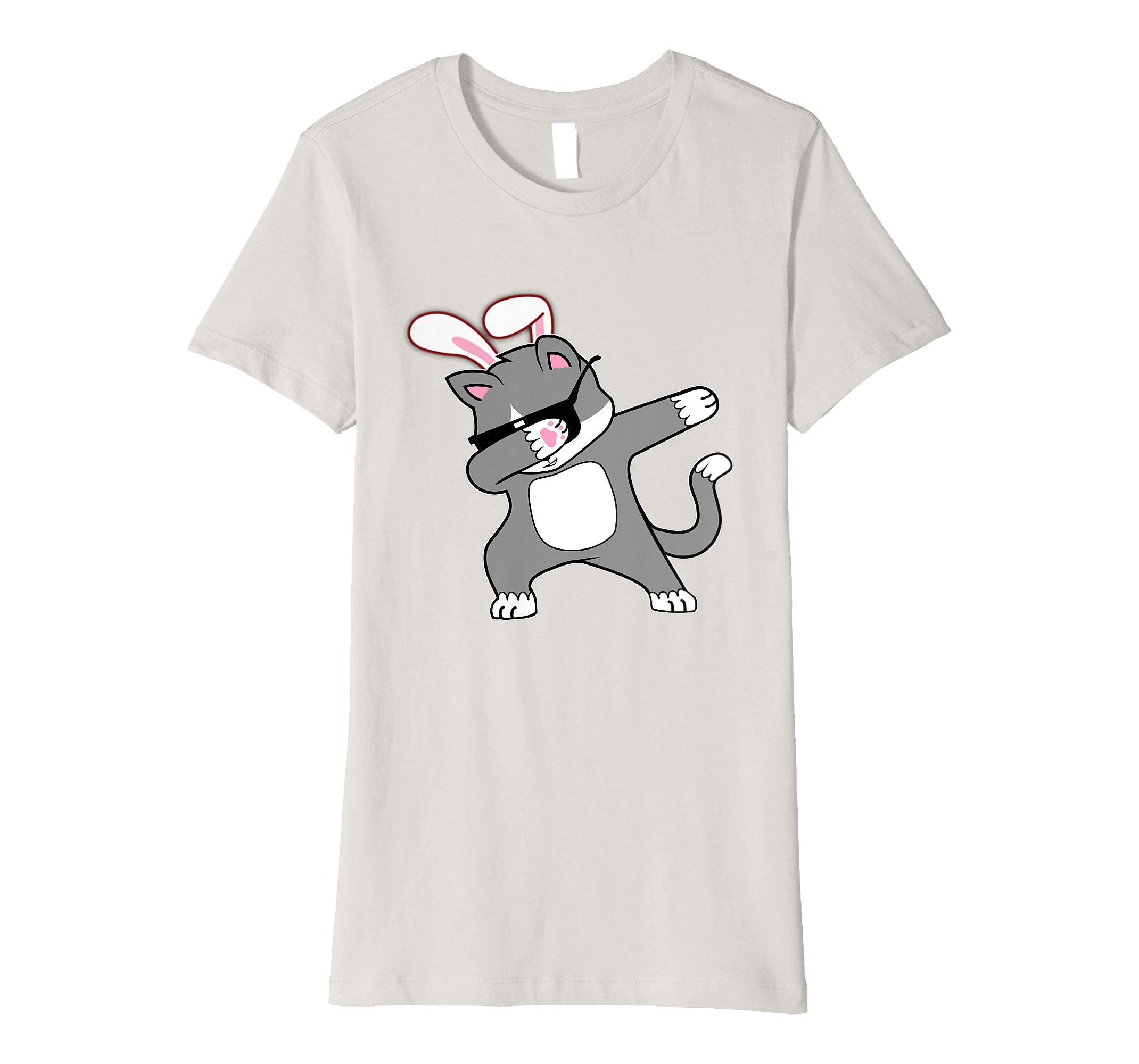 This Easter Bunny Dabbing Cat Tshirt Rabbit Ears Animal Gift