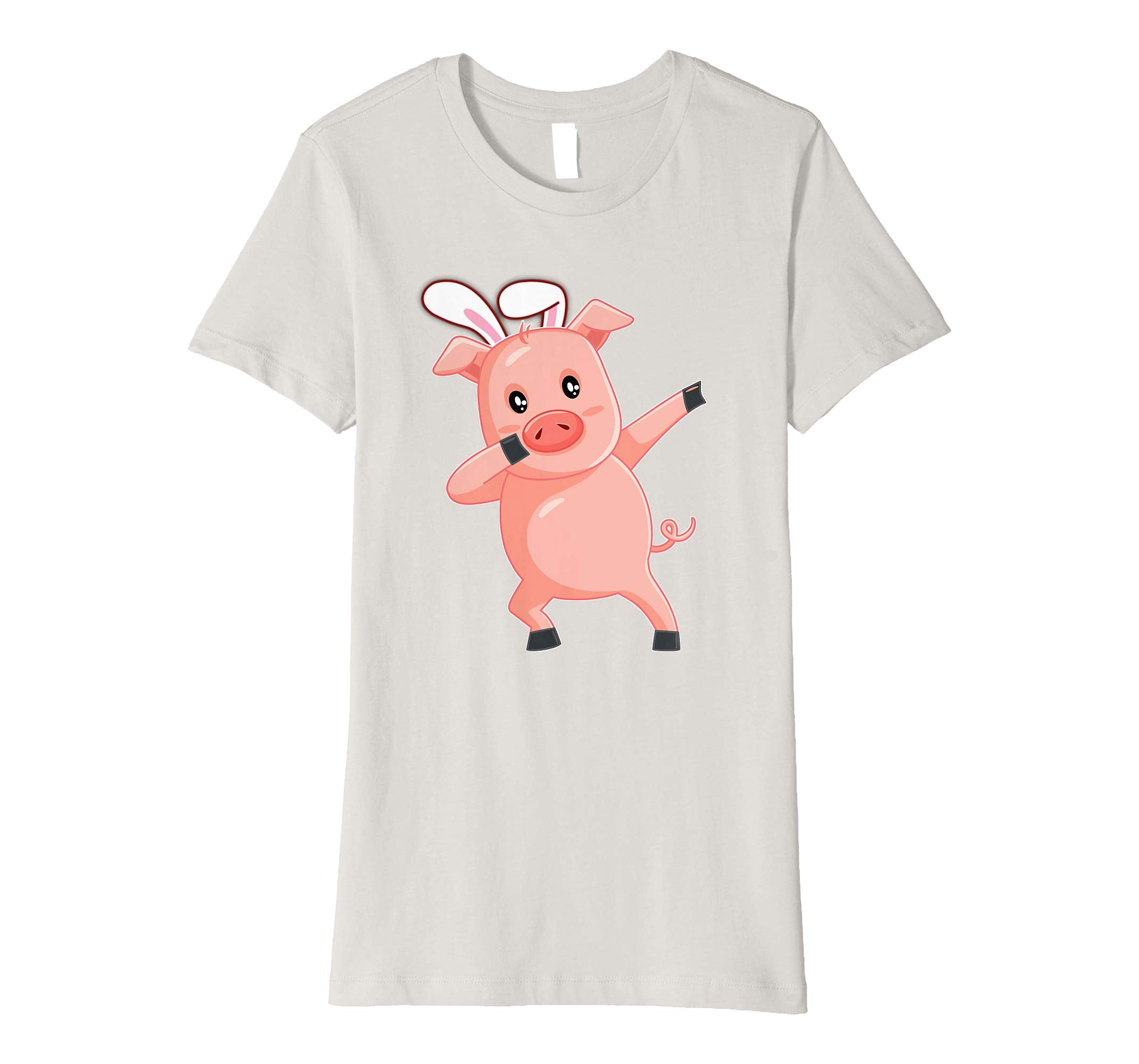 Easter Bunny Dabbing Pig Hog Tshirt Rabbit Ears Animal Gift
