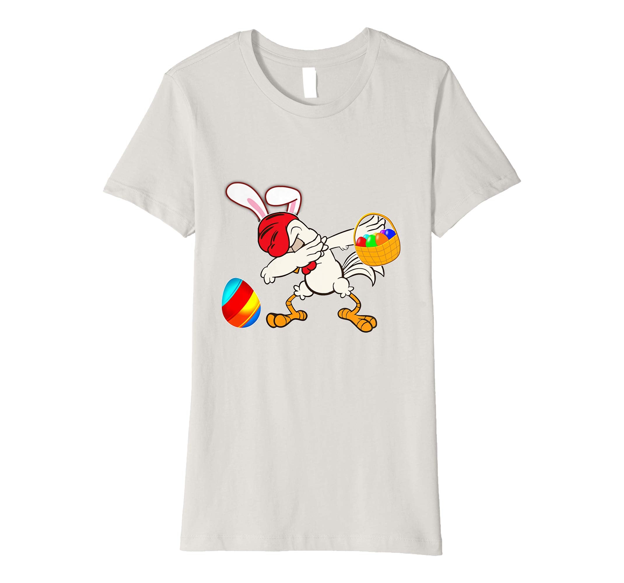 Easter Bunny Dabbing Chicken Tshirt Easter Egg Basket