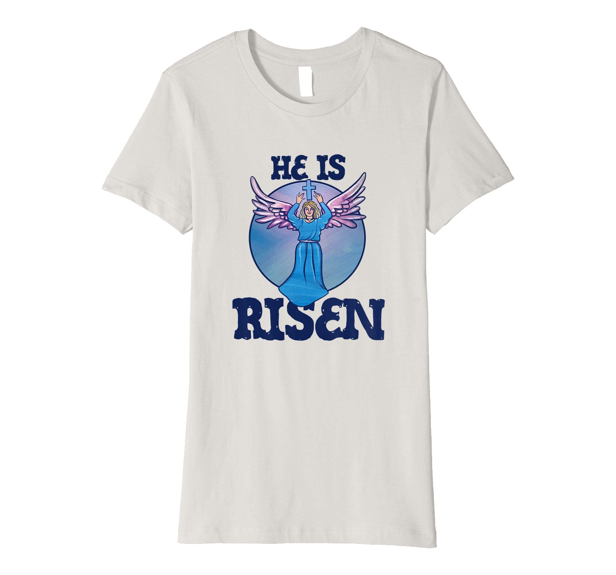 He is Risen t-shirt Christian Easter Sunday Angel Artwork