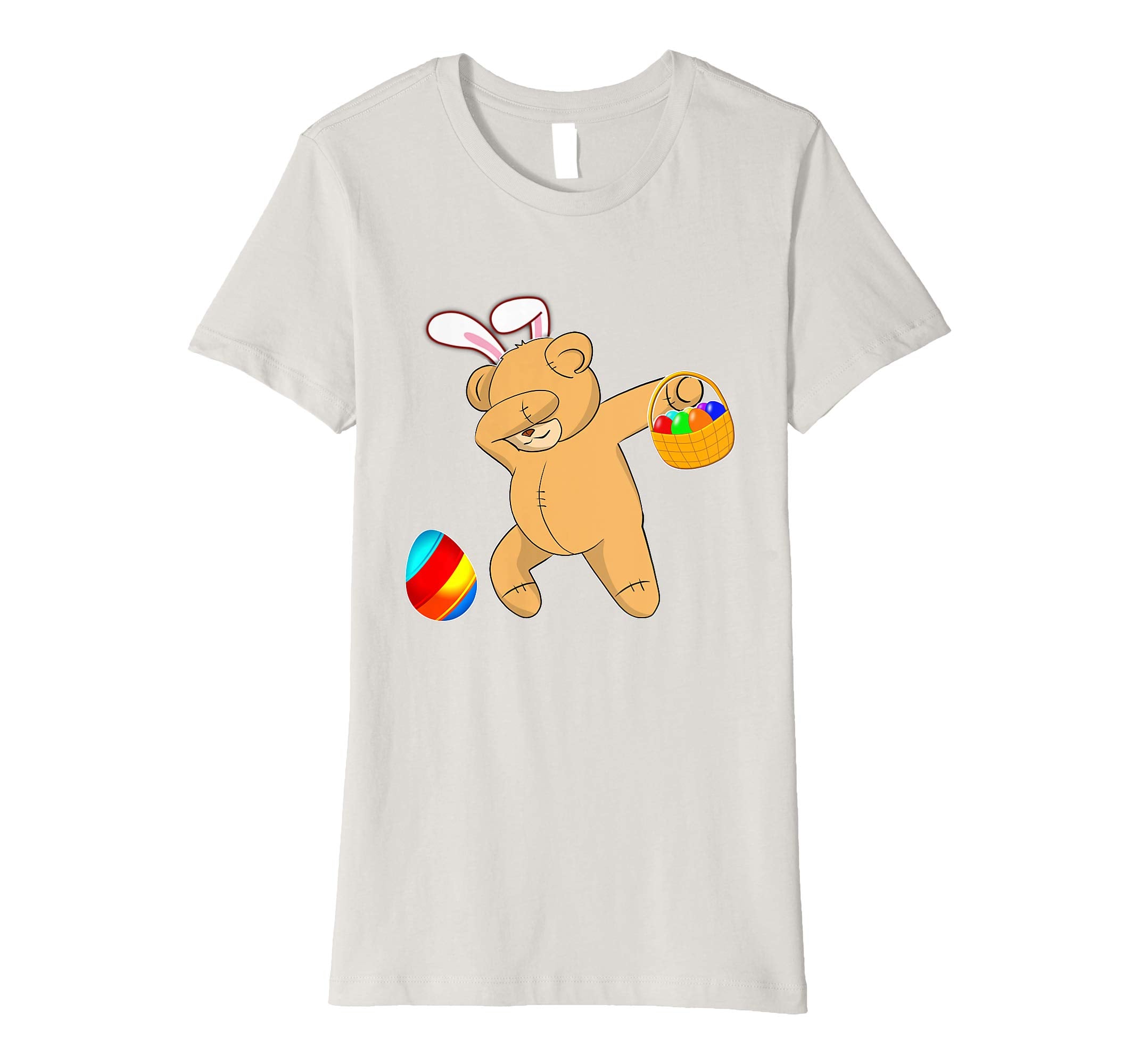 Easter Bunny Dabbing Teddy Bear Tshirt Easter Egg Basket