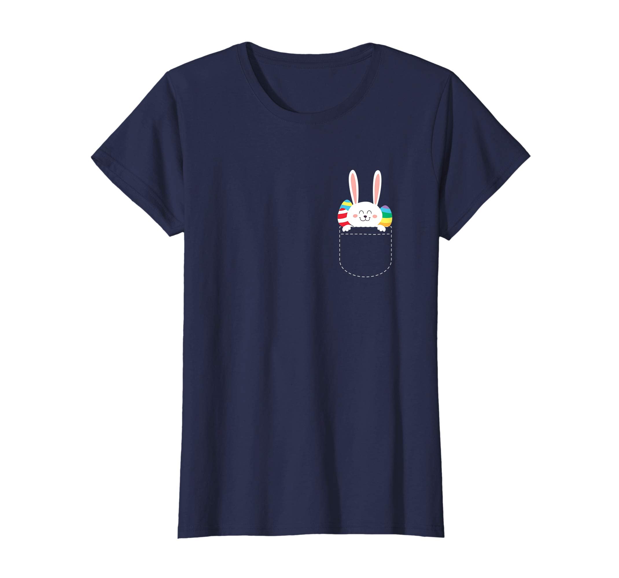 Cute Easter Bunny And Easter Eggs In A Pocket T Shirt