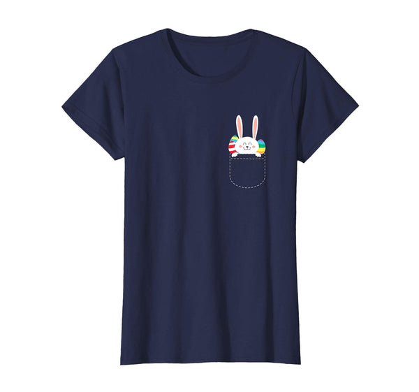 Cute Easter Bunny And Easter Eggs In A Pocket T Shirt