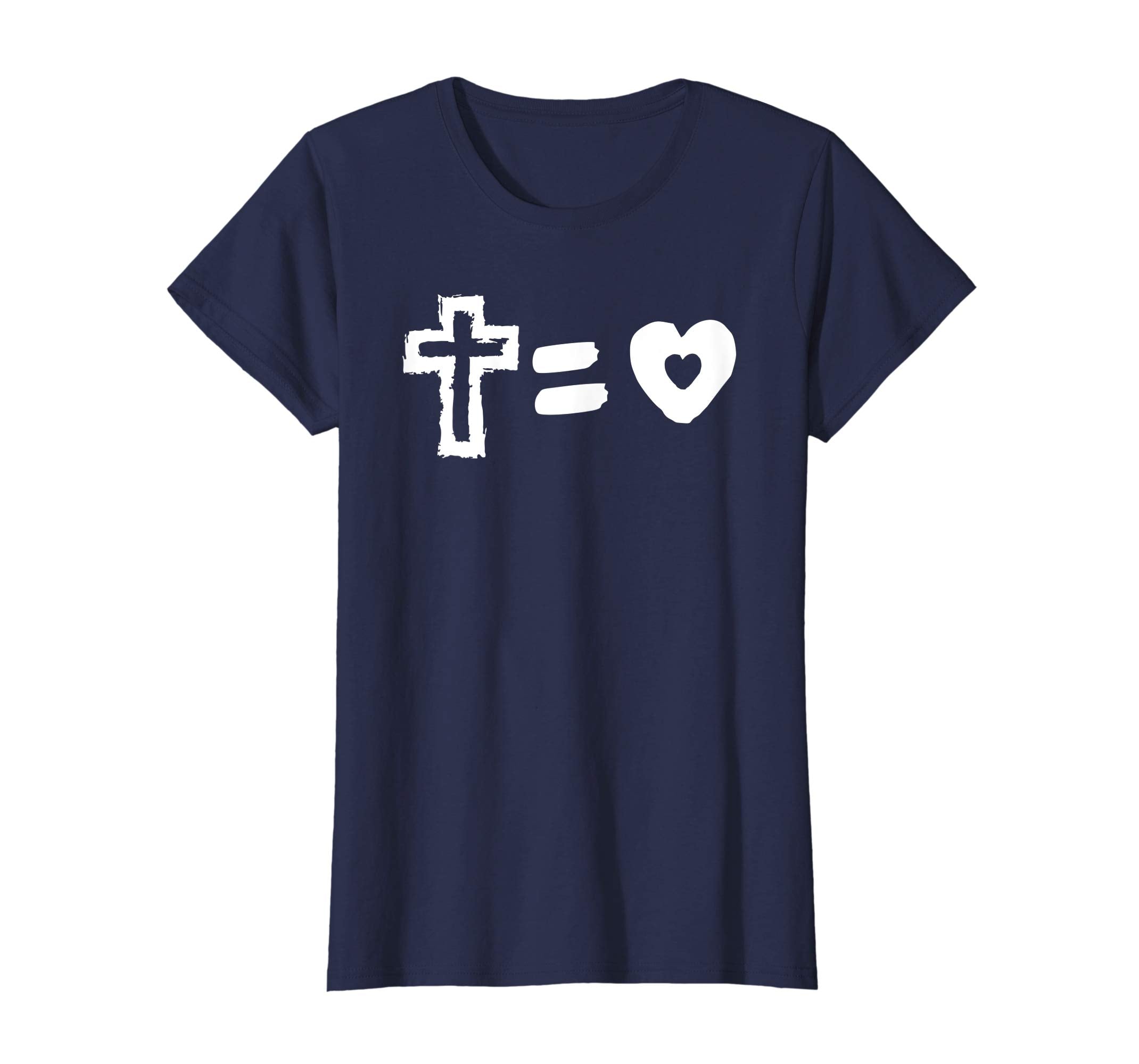 Cross Equals Love Heart Funny Math Christian Easter T Shirt
