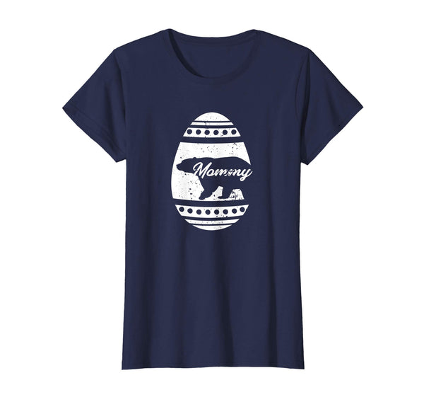 Womens Mommy Bear Easter Egg T-Shirt Easter Bunny Gift for Mom