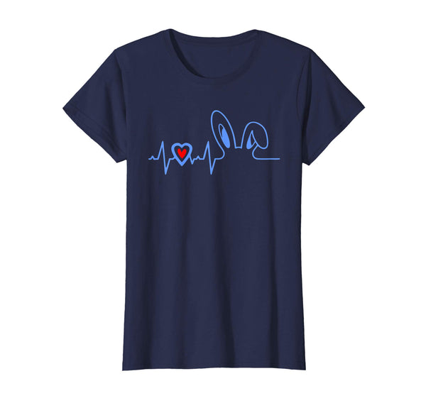 Happy Easter Bunny Heartbeat for Nurse Teacher Cute T Shirt