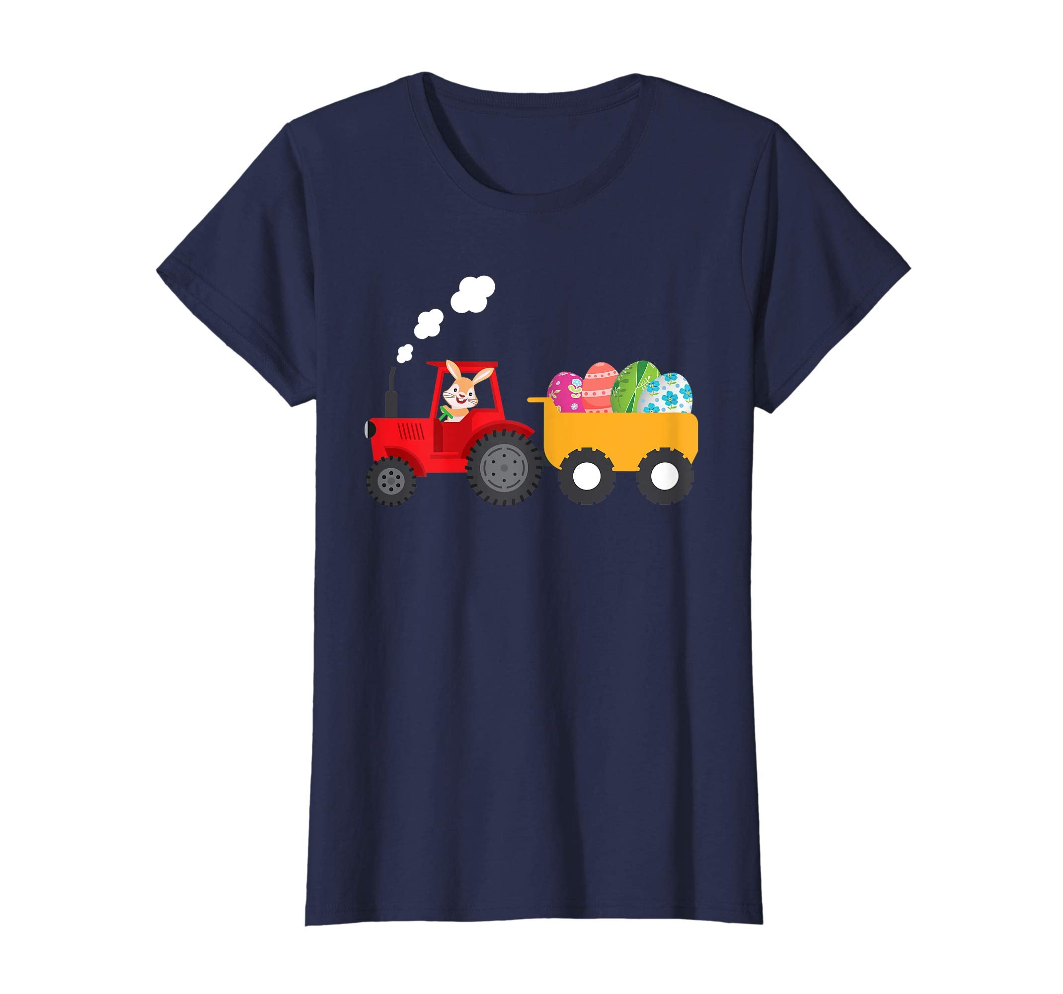Bunny Tractor Carrying Eggs Easter Day T-Shirt Egg Hunting