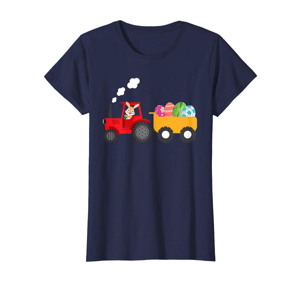 Bunny Tractor Carrying Eggs Easter Day T-Shirt Egg Hunting