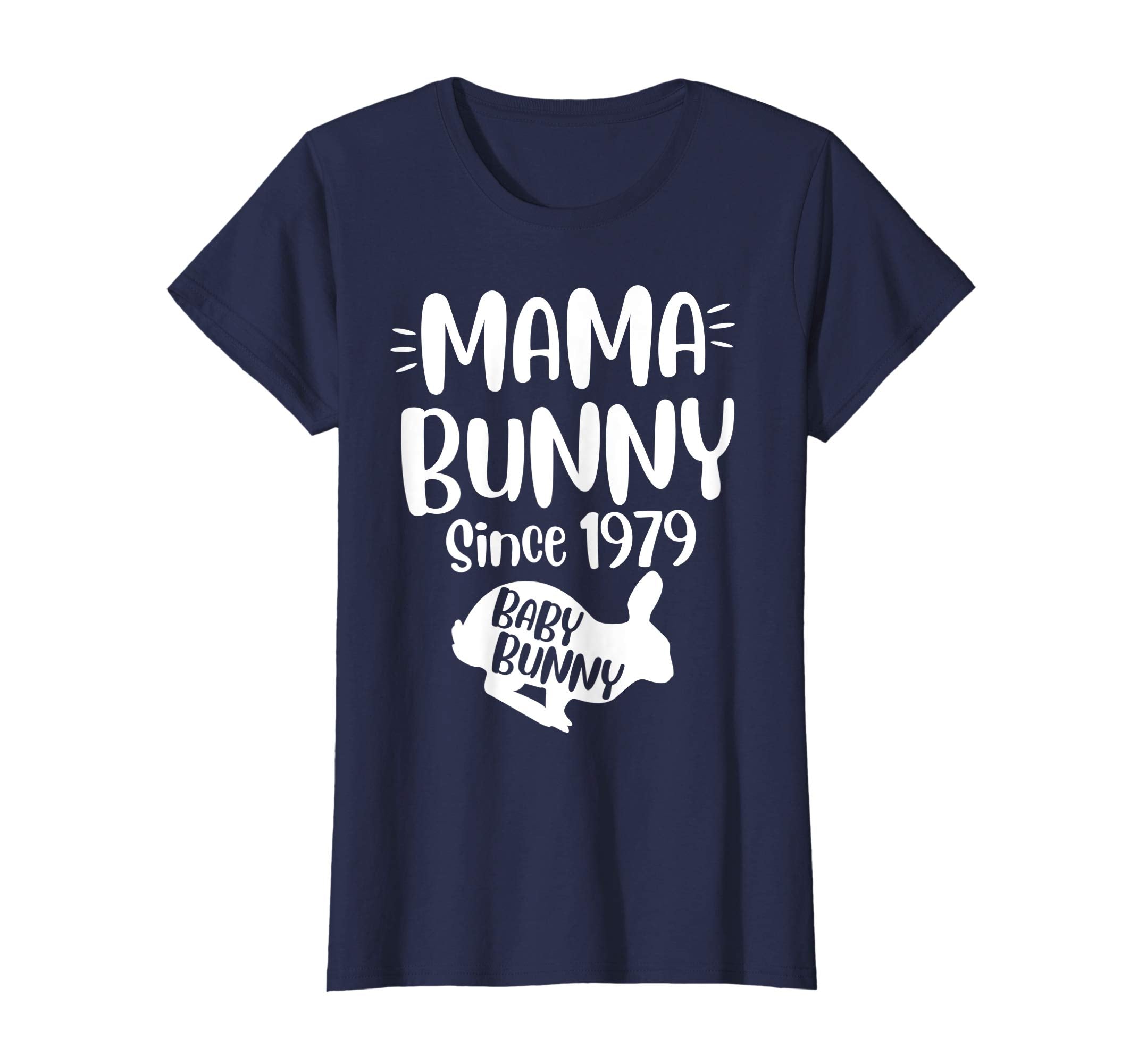 Womens Women Mama Bunny baby bunny Tshirt Easter day gift