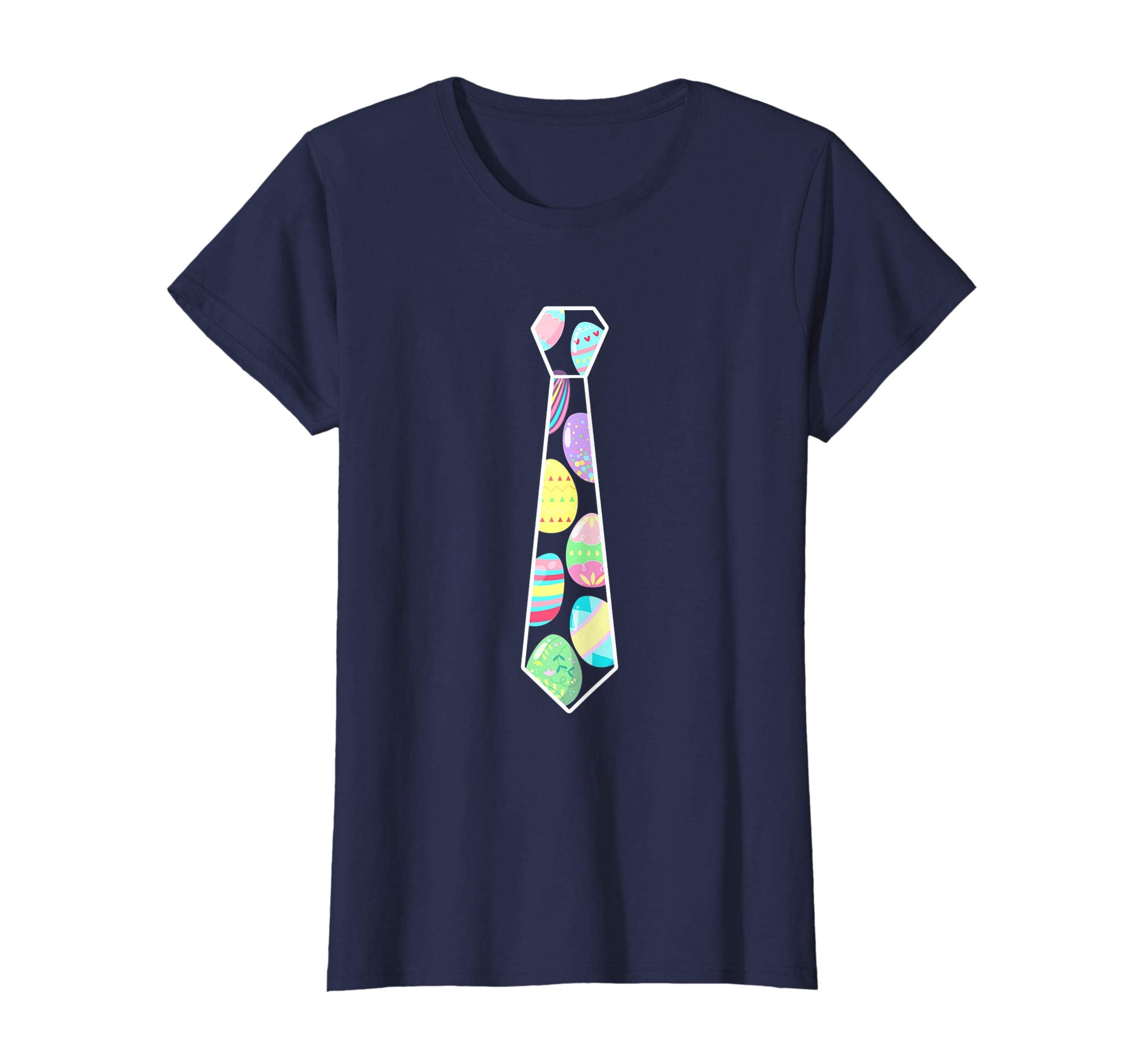 Colorful Neck Tie With Easter Eggs Easter T-Shirt