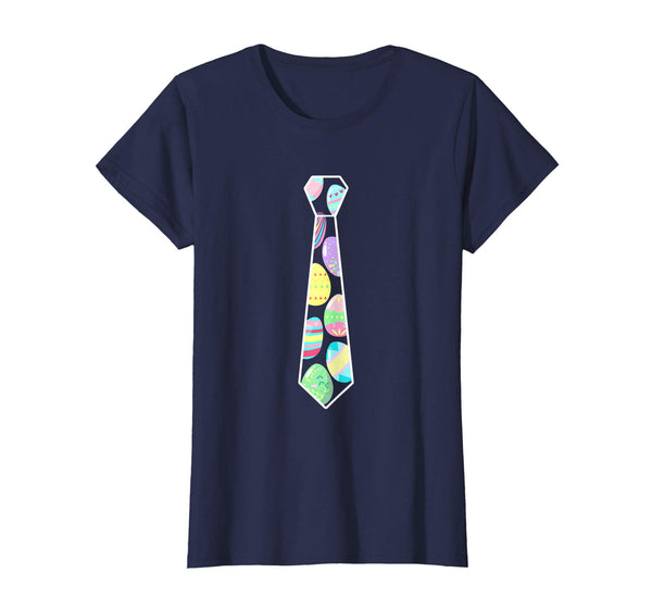 Colorful Neck Tie With Easter Eggs Easter T-Shirt