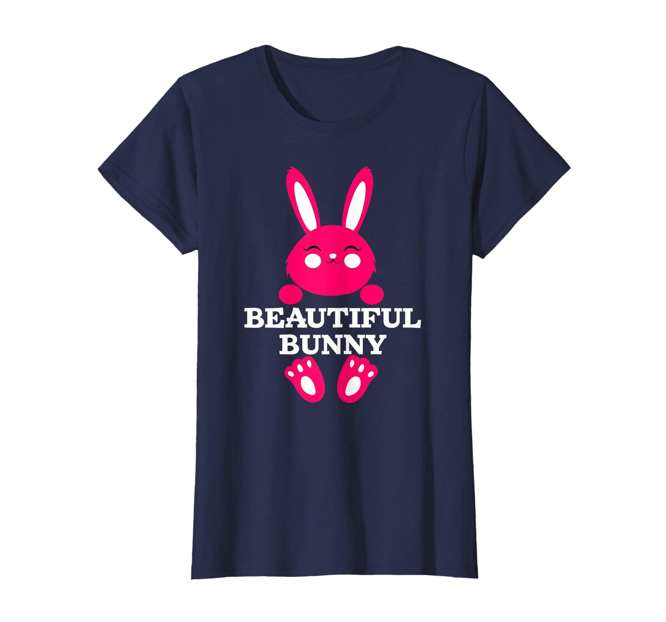 Easter Beautiful Pink Bunny Rabbit T-Shirt Girls Women Kids