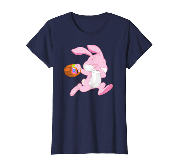 Easter Pink Rabbit Shirt, Cute Running Bunny Tee Gift