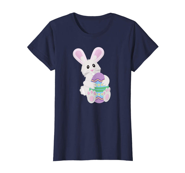 Cute Easter Bunny Hugging Beautiful Easter Egg T Shirt