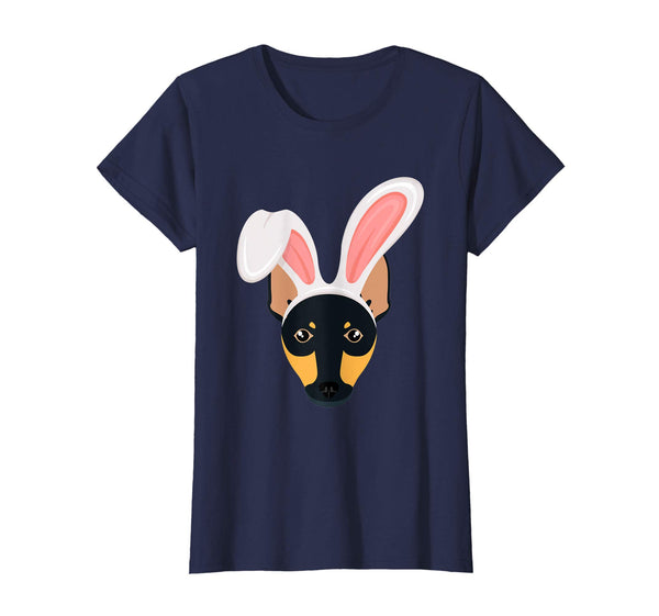 Miniature Pinscher Dressed As Easter Bunny Rabbit Ears Shirt