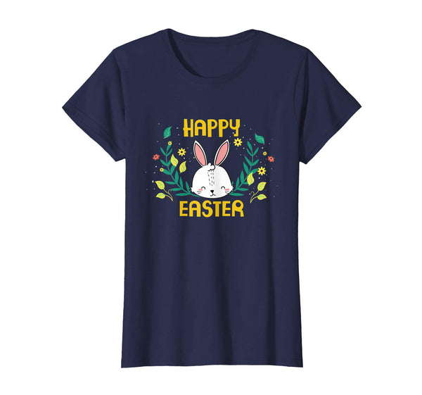 Happy Easter T-Shirt with Bunnies Eggs Flowers Carrots