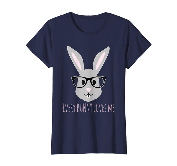 Happy Easter T-Shirt Cute Bunny Head with Glasses TShirt