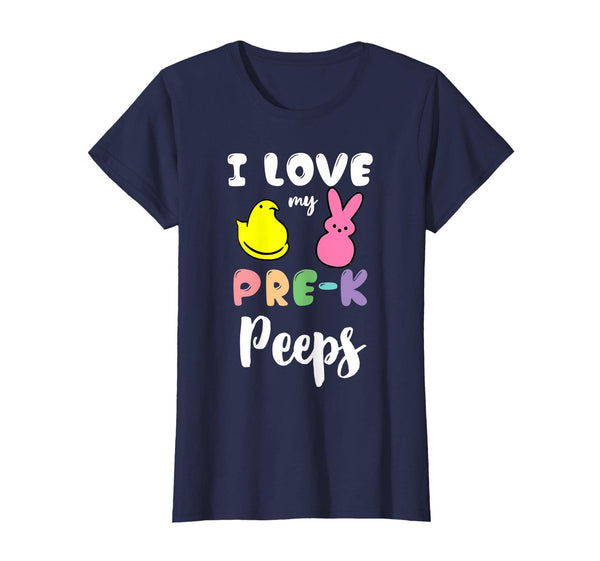 Easter Eggs I Love My Pre-k Peeps Funny T Shirt For Kids
