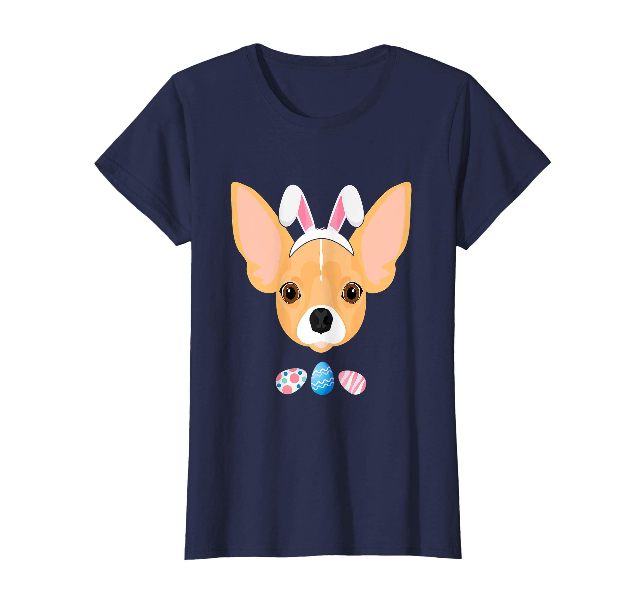 Funny Easter Chihuahua With Bunny Ears And Eggs T Shirt
