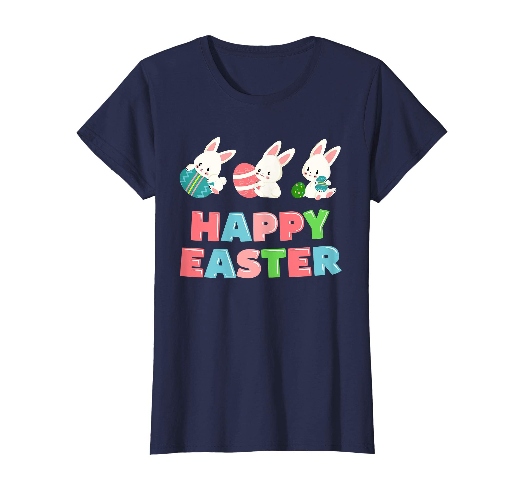 Happy Easter Shirt For Boys Girls Women Men Colorful Eggs