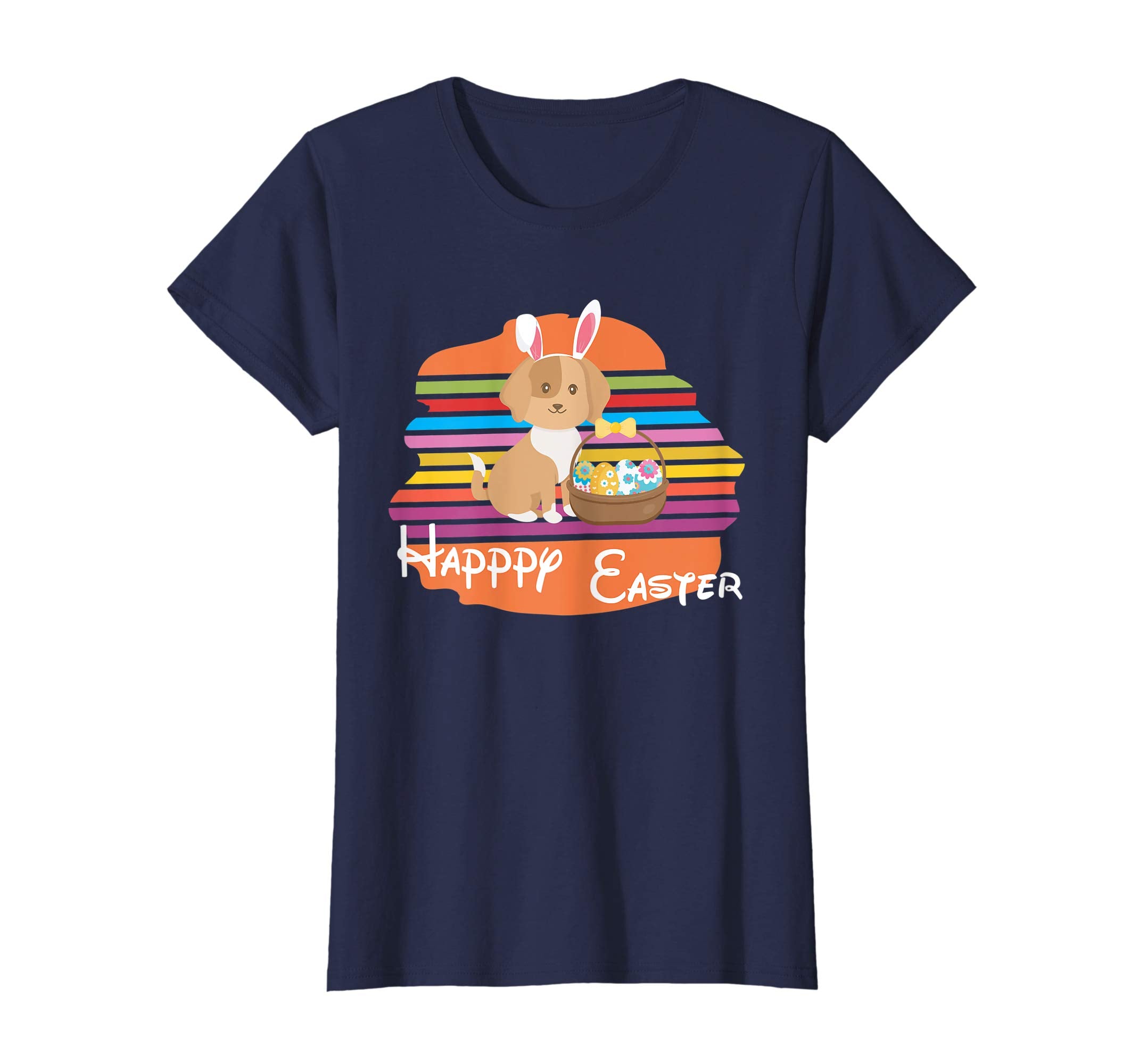 Vintage Basset Hound Dog Easter Eggs Basket T Shirt