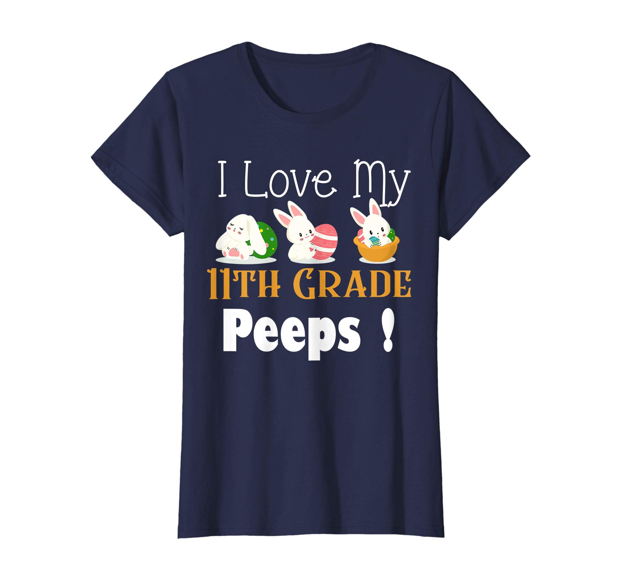 I Love My 11th Grade Peeps With Cute Bunnies TShirt Easter