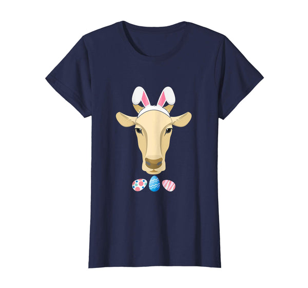 Funny Easter Cow With Bunny Ears And Eggs T Shirt