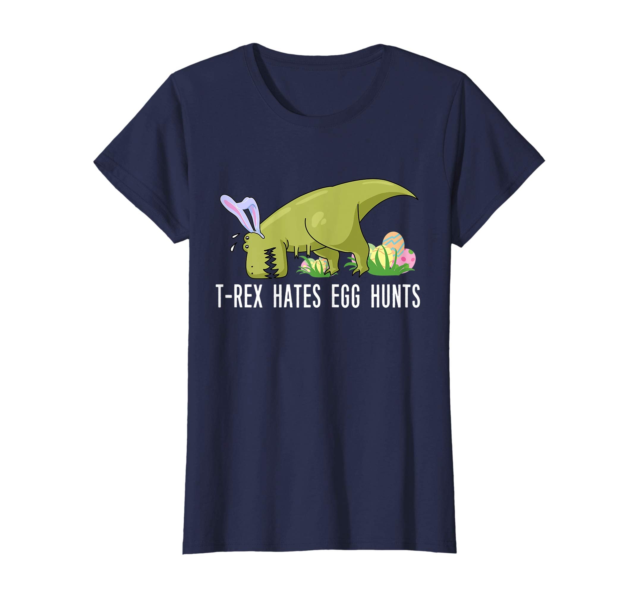 Funny Dinosaur Easter Bunny T Shirt T-Rex Gift for Boy Girl