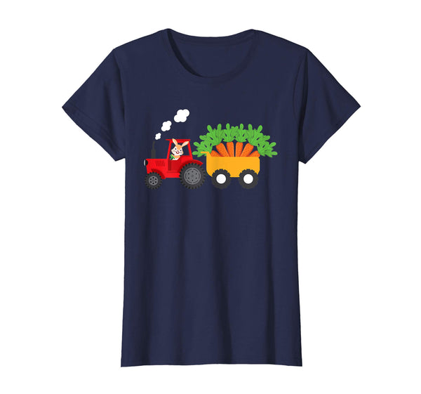 Bunny Tractor Carrying Carrots Easter Day T-Shirt