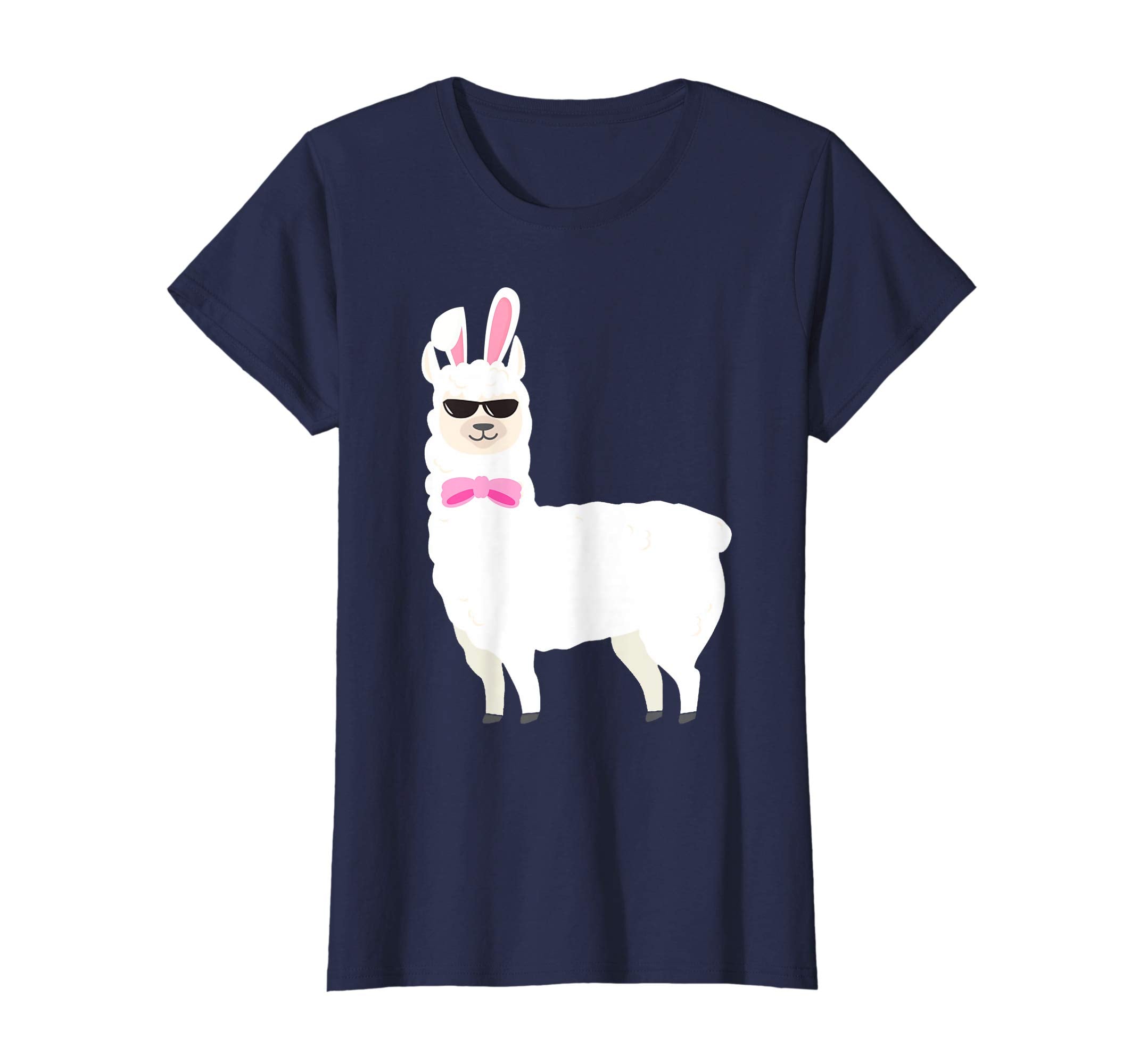 Funny Llama Easter Shirt Alpaca Bunny Ear Tee