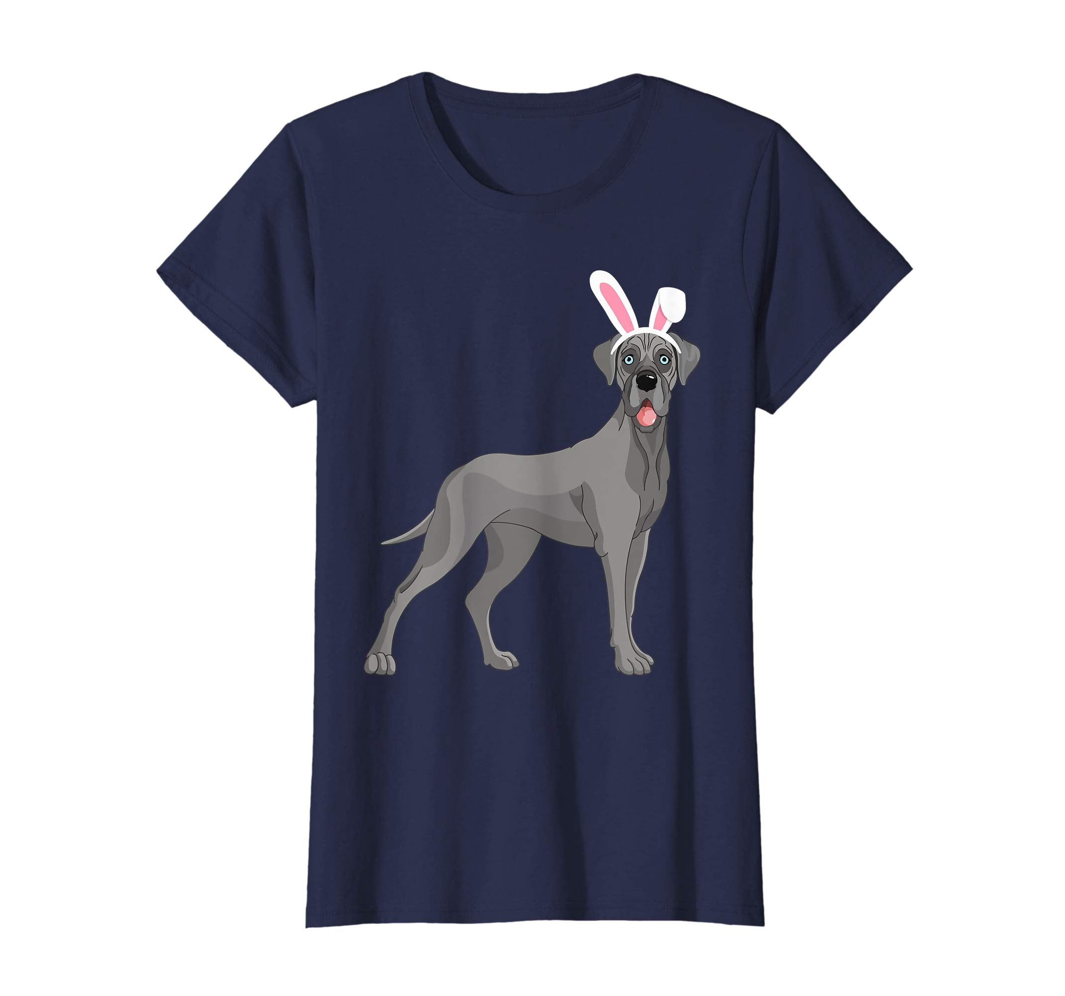 Great Dane Dog With Bunny Rabbit Hat Easter Happy Day Shirt