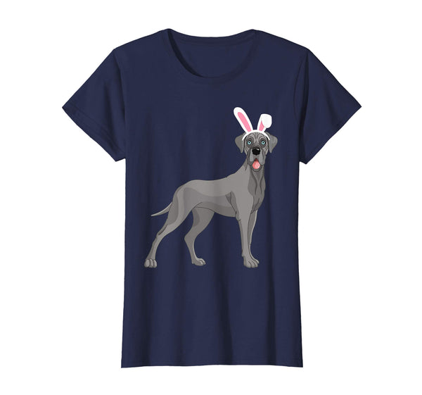 Great Dane Dog With Bunny Rabbit Hat Easter Happy Day Shirt