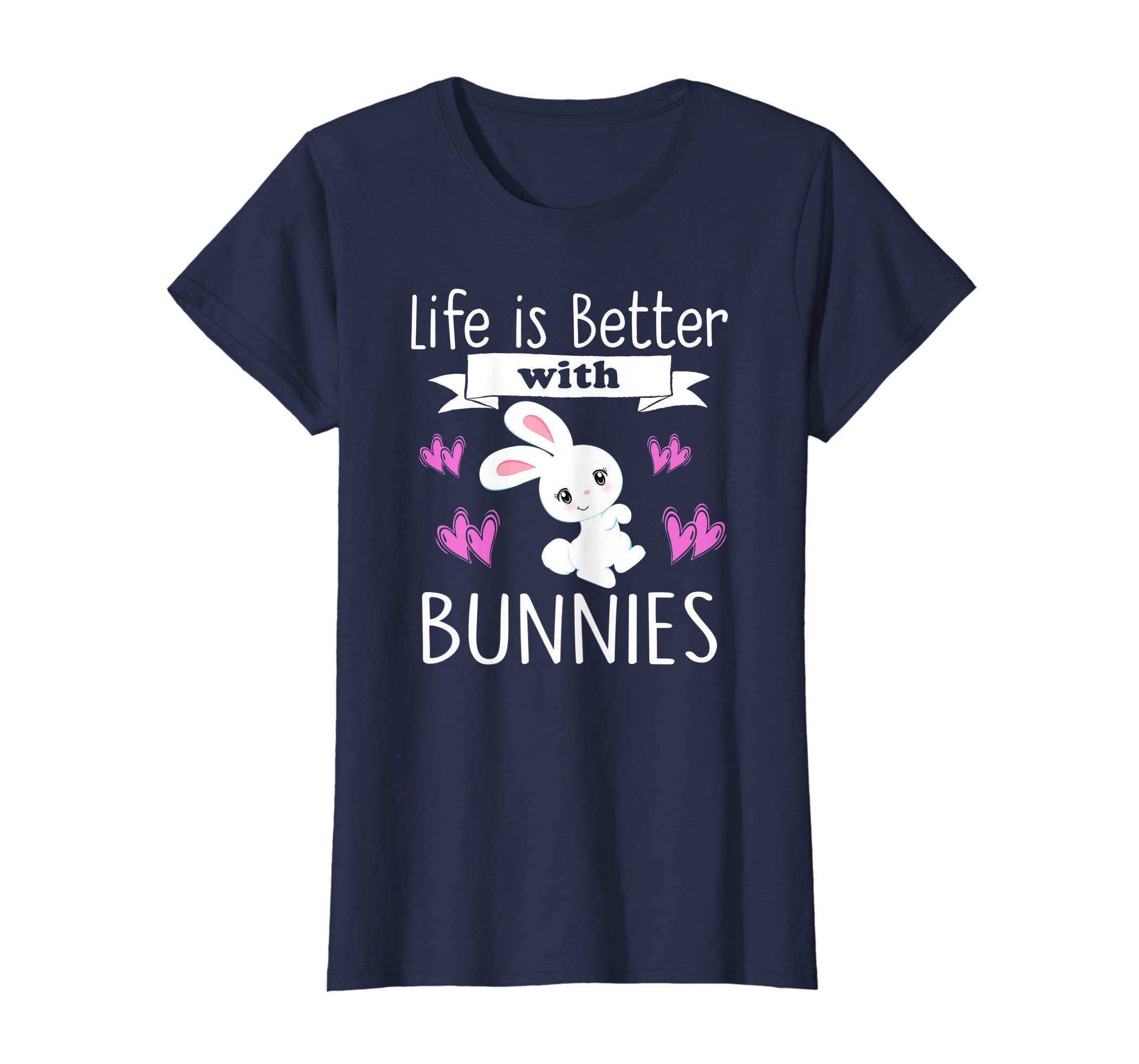 Bunny T-Shirt Girls LIFE IS BETTER WITH BUNNIES Easter Gift