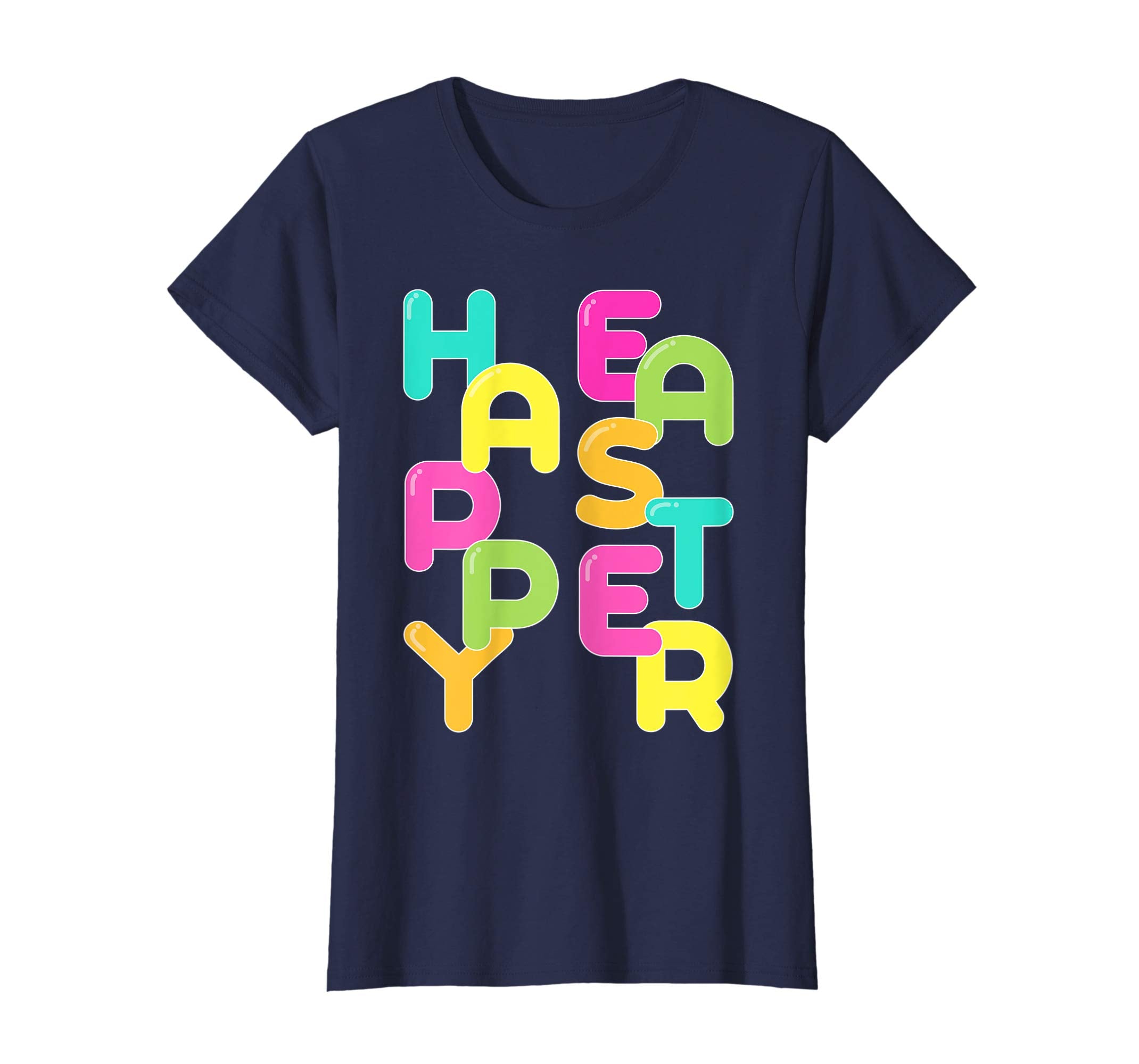 Happy Easter Shirt Colorful Letters Easter Gift