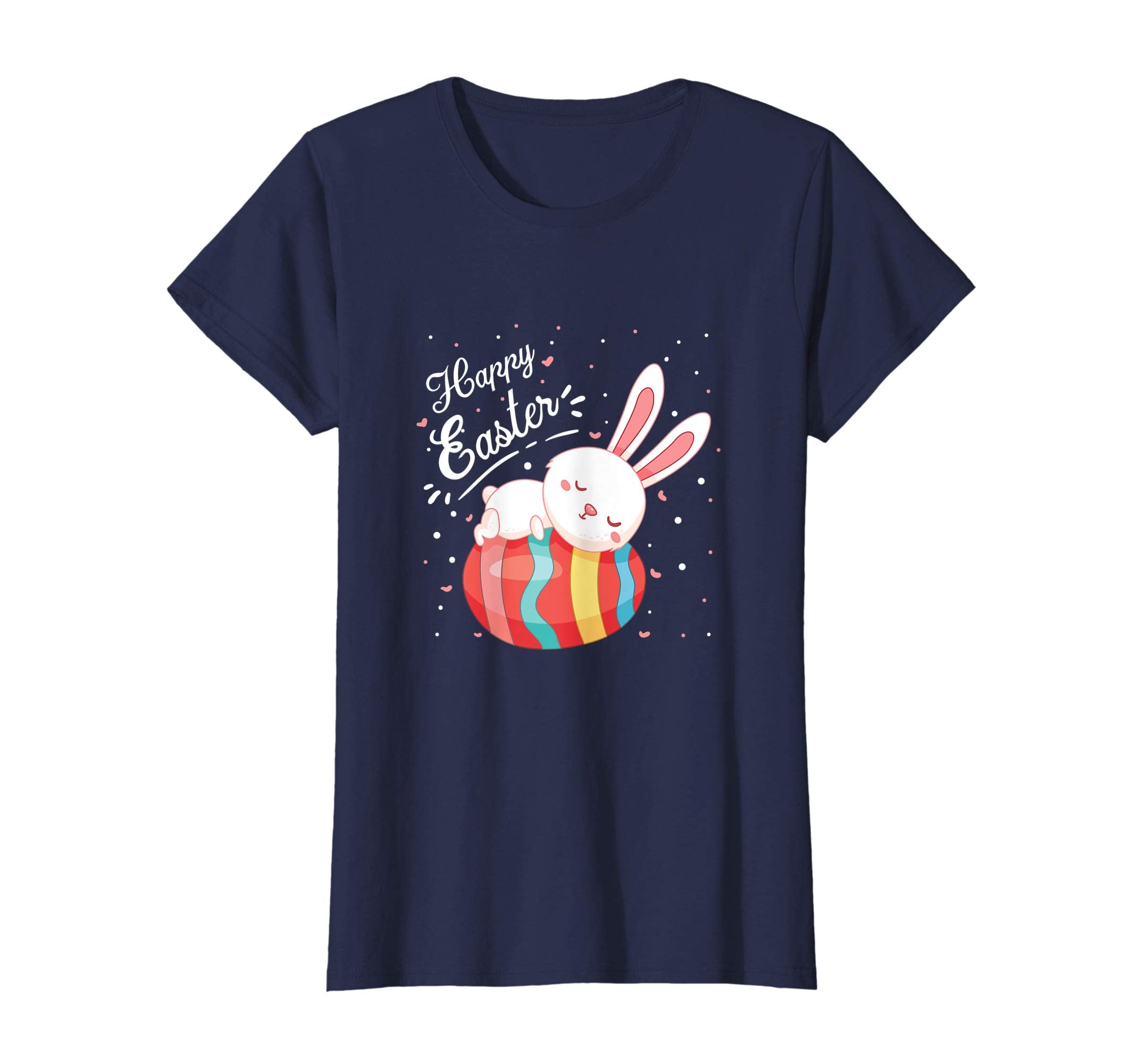 Happy Easter Bunny Tee T Shirt With Easter Eggs Tee