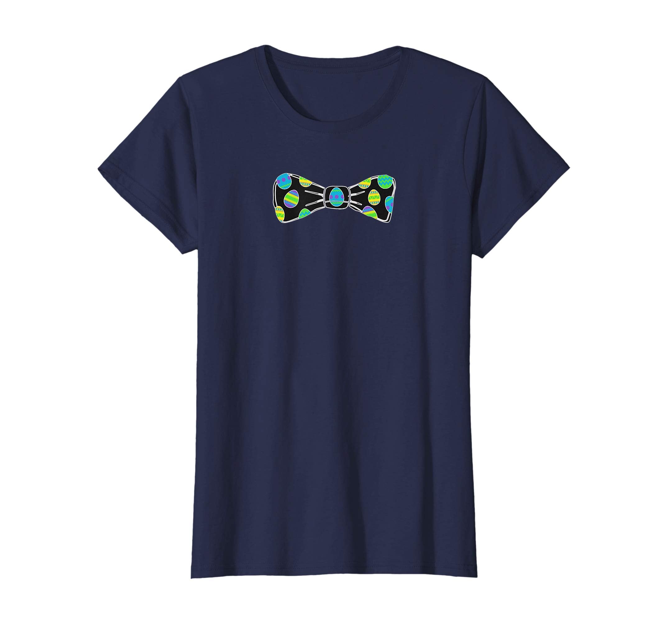 Colorful Easter Eggs Bow Tie Funny Pascha Holiday T-Shirt