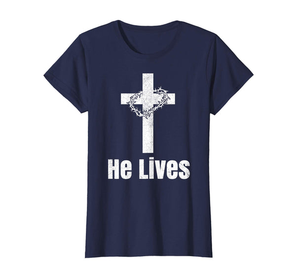He Lives Easter Religious Christian Jesus Cross T Shirt