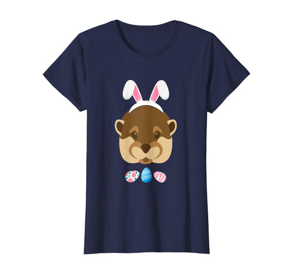 Funny Easter Otter With Bunny Ears And Eggs T Shirt