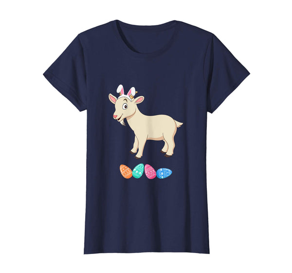 Funny Easter Goat With Bunny Ears And Eggs T Shirt