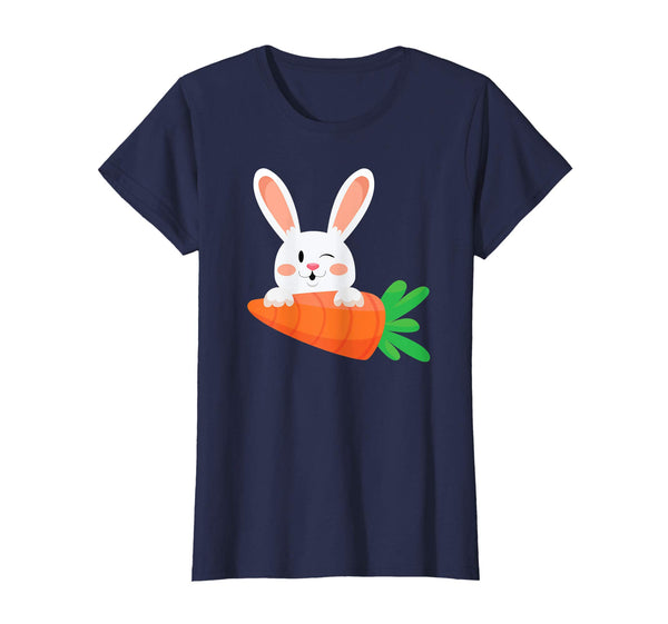 Cute Bunny With Carrot Easter Day T-Shirt Egg Hunting