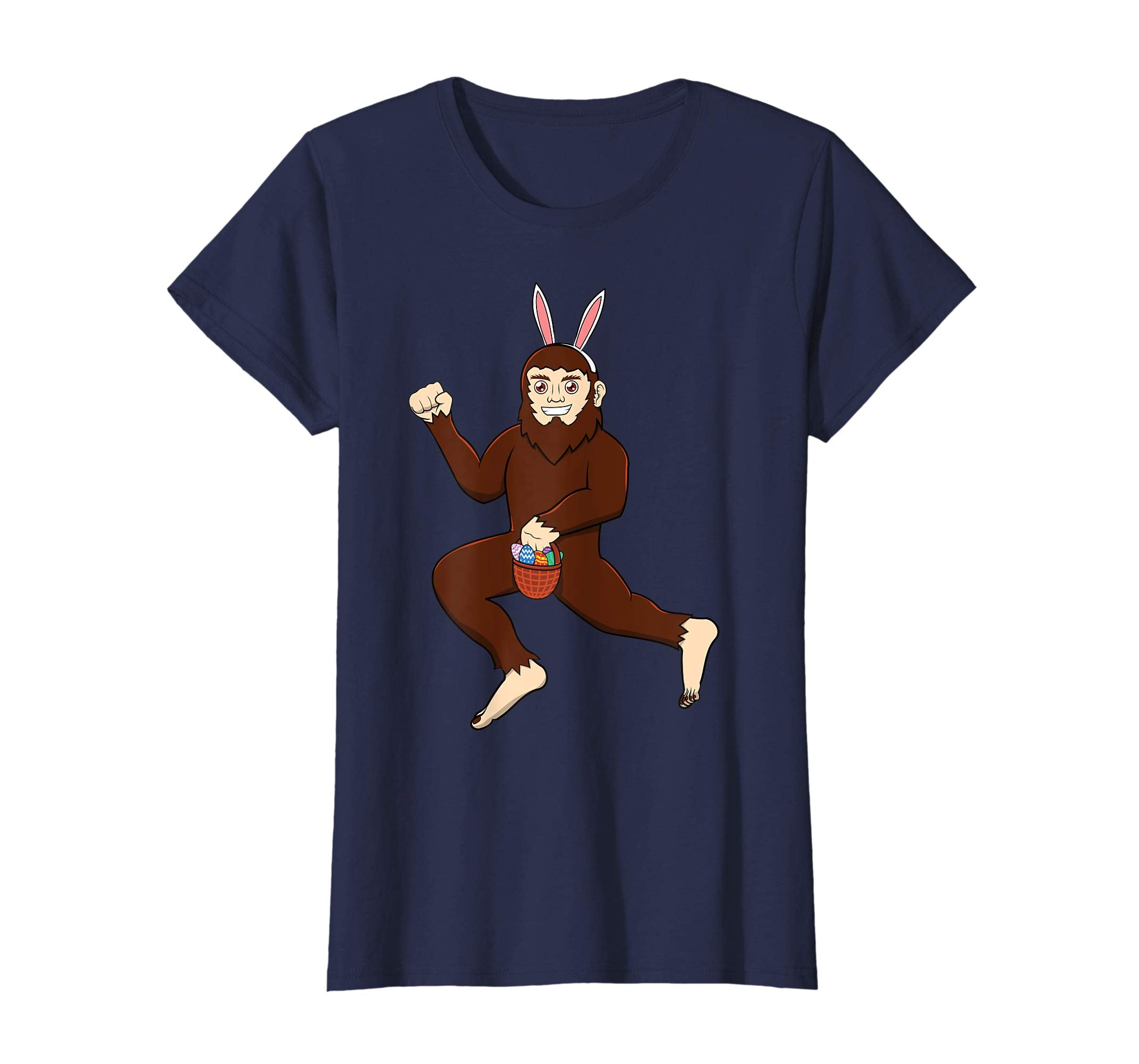 Easter Bigfoot Shirt Bunny Drawing Funny Rabbit Gift Idea