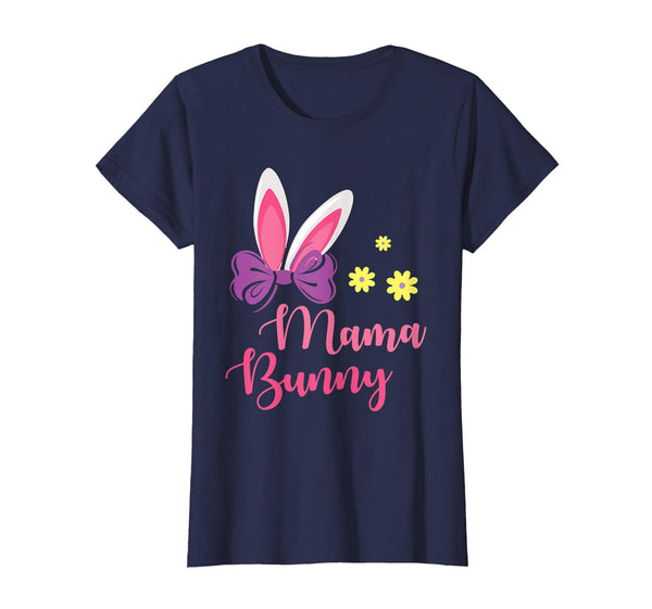 Flowers Bunny Rabbit Girl Face Happy Easter Shirt Mama Bunny