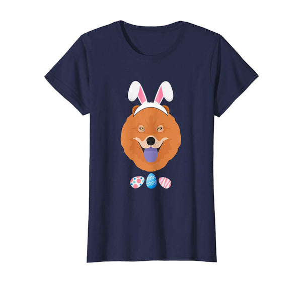 Funny Easter Chow Chow With Bunny Ears And Eggs T Shirt
