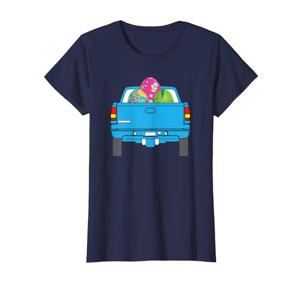 Pickup Car Truck Carying Eggs Easter Day T-Shirt Egg Hunting