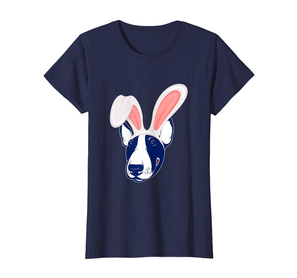Bull Terrier Dressed As Easter Bunny With Rabbit Ears Shirt