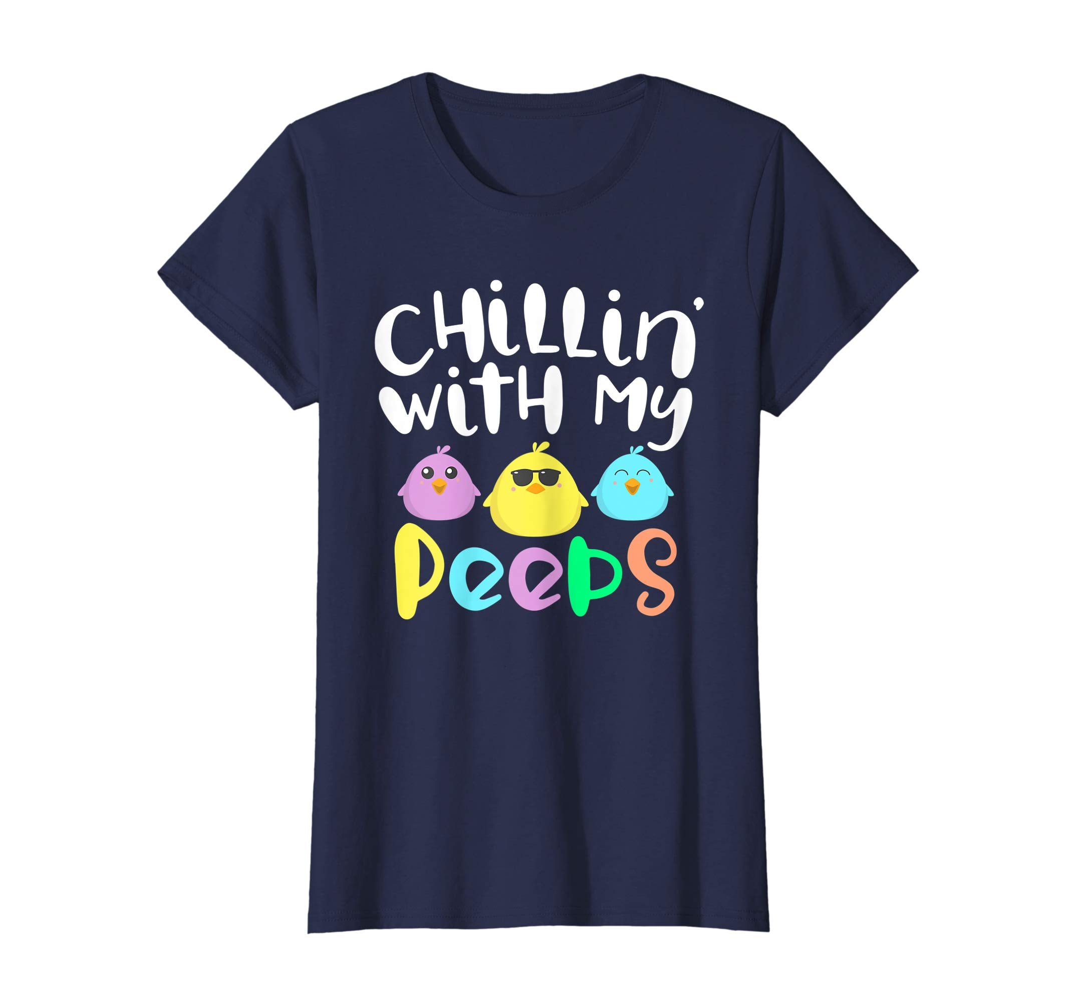 Chillin With My Peeps Happy Easter Kids Boys Girls T Shirt