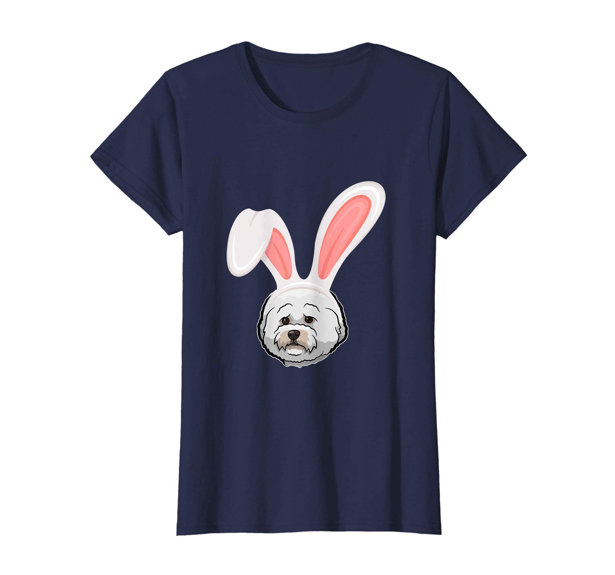 Bichons Frise Dressed As Easter Bunny With Rabbit Ears Shirt