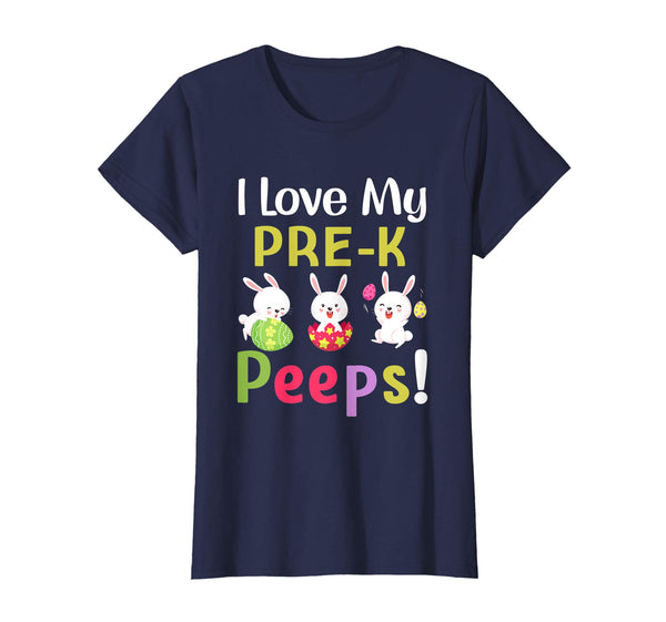I Love My Pre-K Peeps Happy Easter Teacher Tshirt