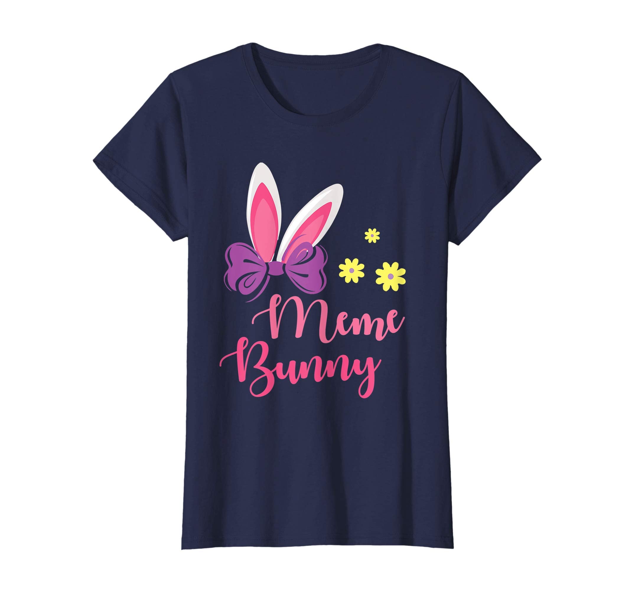 Flowers Bunny Rabbit Girl Face Happy Easter Shirt Meme Bunny