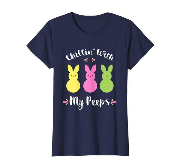 Chillin' With My Peeps Easter Bunny Funny T-Shirt for Kids